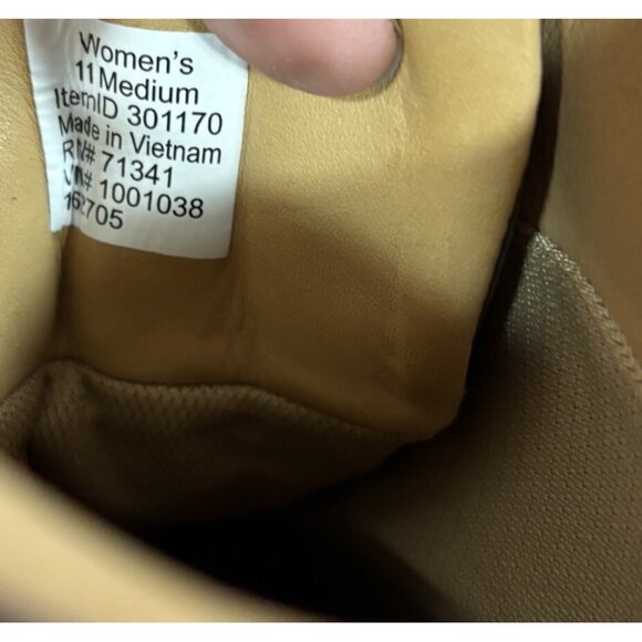 LL Bean Knife Edge Womens 11 Boots Hiking Saddle Suede Waterproof Vibram Lace Up - Picture 7 of 8